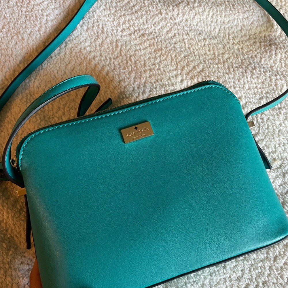 Kate Spade Blue Crossbody Bag with Gold Hardware